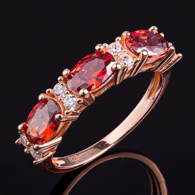 Stress-Free Glamour Ring & Necklace (Ruby Red)
